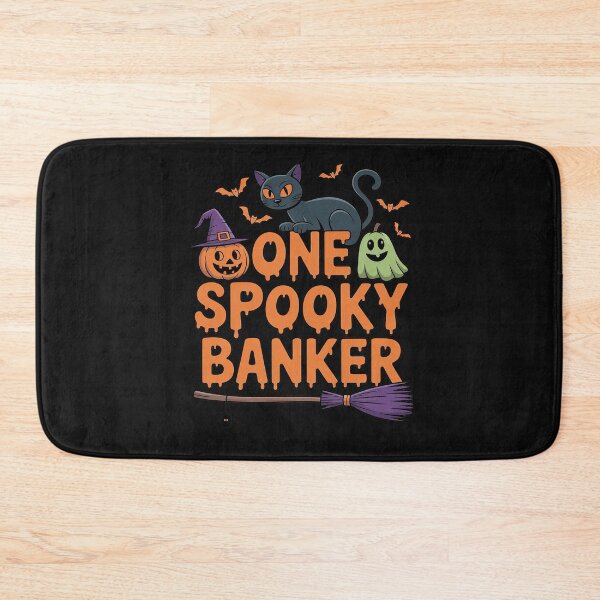 Item preview, One spooky Banker funny Halloween spooky Banker cat ghost designed and sold by katherintration.