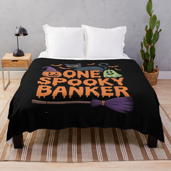 Item preview, One spooky Banker funny Halloween spooky Banker cat ghost designed and sold by katherintration.