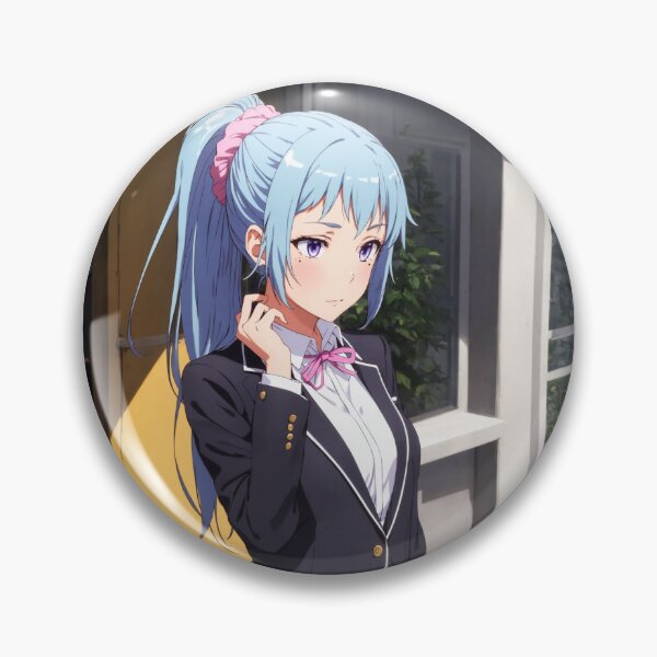 Item preview, Saki Kawasaki Oregairu Art - Cool Blue Aesthetic Anime Girl Waifu designed and sold by iloveanimechibi.