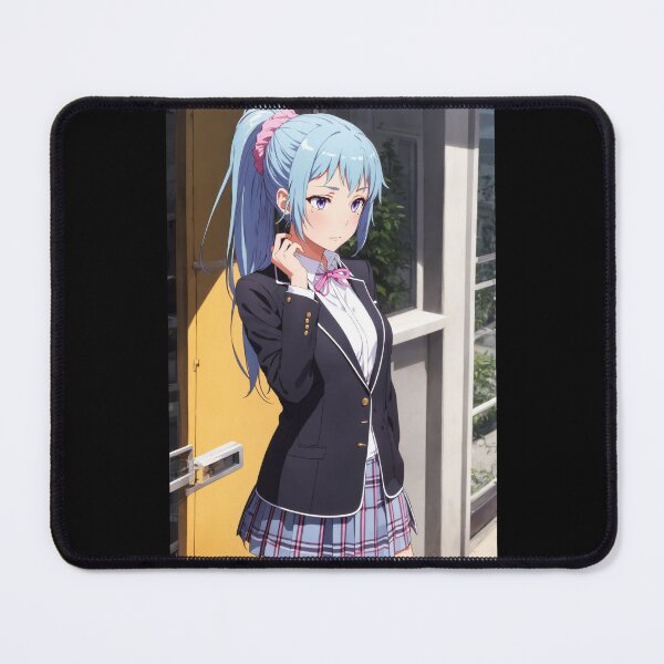 Item preview, Saki Kawasaki Oregairu Art - Cool Blue Aesthetic Anime Girl Waifu designed and sold by iloveanimechibi.