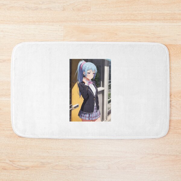 Item preview, Saki Kawasaki Oregairu Art - Cool Blue Aesthetic Anime Girl Waifu designed and sold by iloveanimechibi.