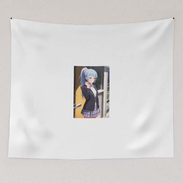 Item preview, Saki Kawasaki Oregairu Art - Cool Blue Aesthetic Anime Girl Waifu designed and sold by iloveanimechibi.