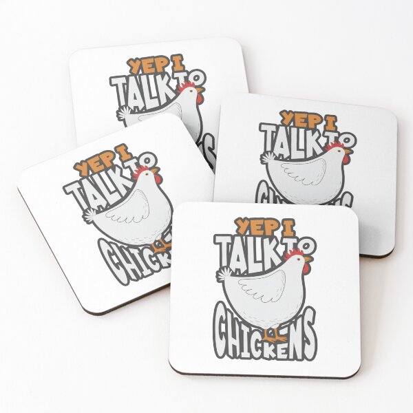 Item preview, Yep I Talk To Chickens — Funny Hen Illustration | Retro Farm Animal Quote designed and sold by Colorful-Garden.