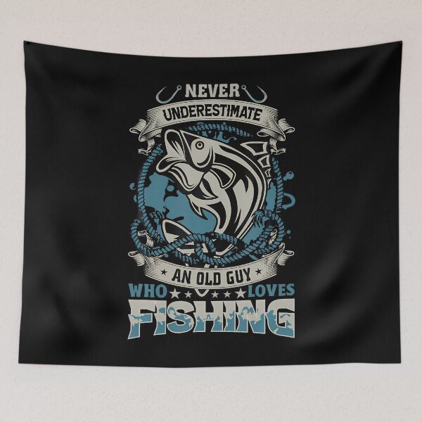 Item preview, Never Underestimate An Old Guy Who Loves Fishing Old Man designed and sold by malhanasbih.