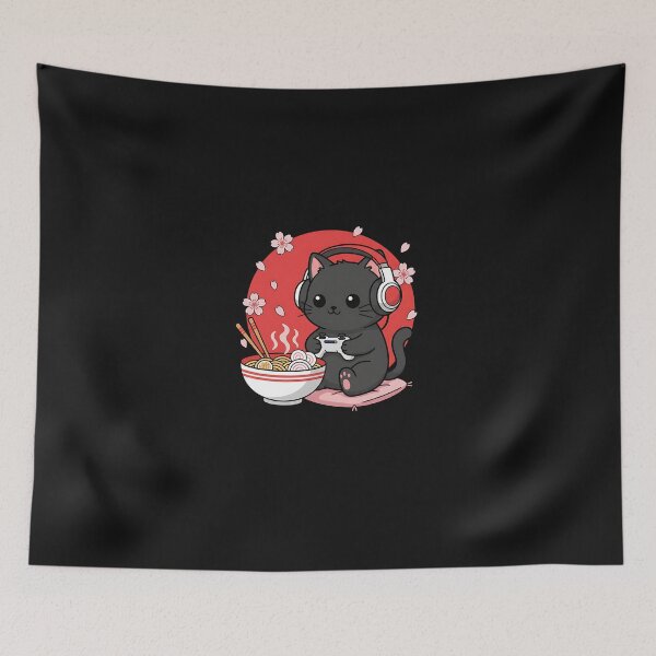 Item preview, Ramen Gamer Cat – Japanese Cute Style designed and sold by yaginoie.