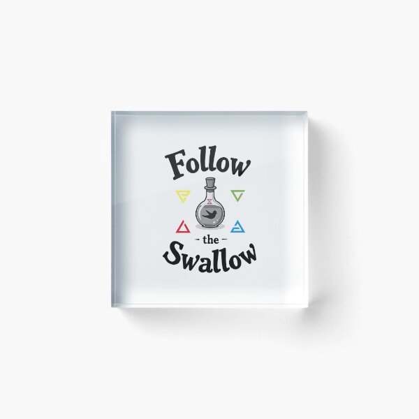 Item preview, Swallow Witcher Potions and Signs RPG Gaming Humor – Geralt and Ciri Gamer Funny Quote Design (version 2 - in black) designed and sold by SlightlyUnreal.