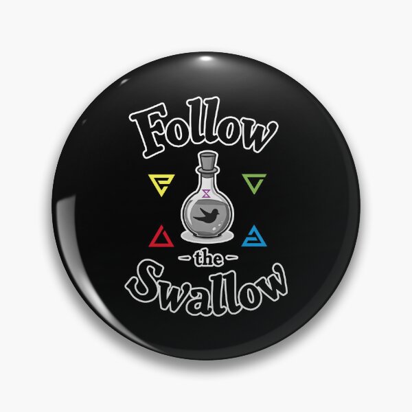 Item preview, Swallow Witcher Potions and Signs RPG Gaming Humor – Geralt and Ciri Gamer Funny Quote Design (version 2 - in black) designed and sold by SlightlyUnreal.