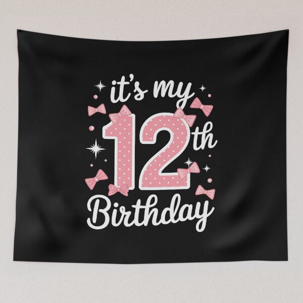 Item preview, 12th Birthday Twelve Year Old Girl Bow designed and sold by CruelShadesSt.