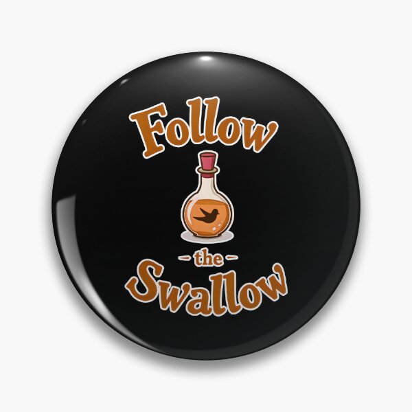Item preview, Swallow Witcher RPG Gaming Humor – Geralt and Ciri Gamer Funny Quote Design (version 1 - in Orange) designed and sold by SlightlyUnreal.