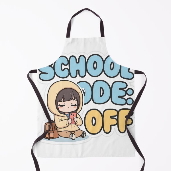Item preview, School Mode: OFF – Cozy Hoodie Anime School Girl Sticker ??? designed and sold by KRAL-Studios.