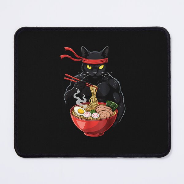Item preview, Muscle Ninja Cat Eating Ramen – Japanese Streetwear Art  designed and sold by yaginoie.