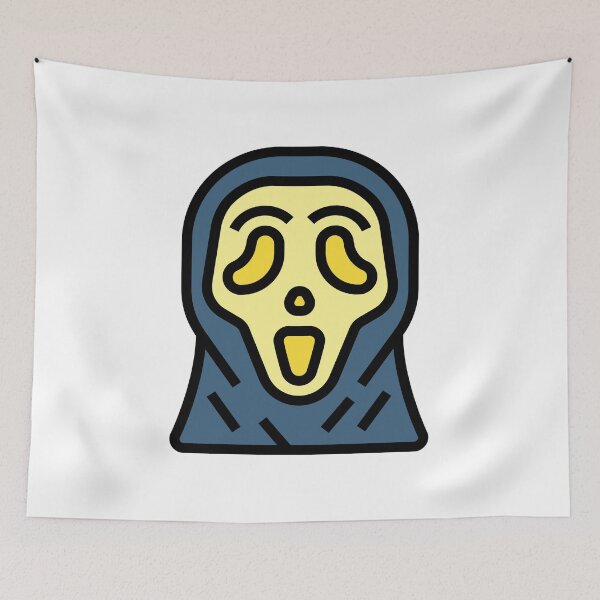 Item preview, Screaming Ghost Mask Minimal Horror Icon Design designed and sold by Horrify.