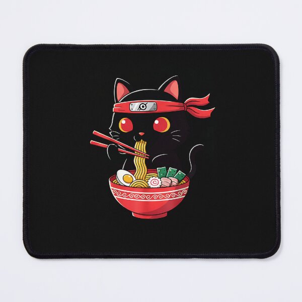 Item preview, Muscle Ninja Cat Eating Ramen – Japanese Streetwear Art  designed and sold by yaginoie.