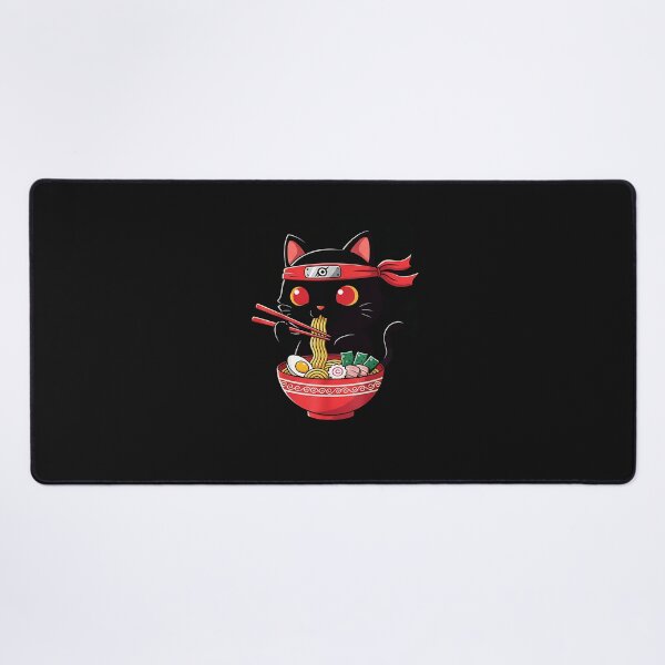 Item preview, Muscle Ninja Cat Eating Ramen – Japanese Streetwear Art designed and sold by yaginoie.