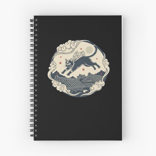 Item preview, Ninja Cat Under the Full Moon designed and sold by yaginoie.