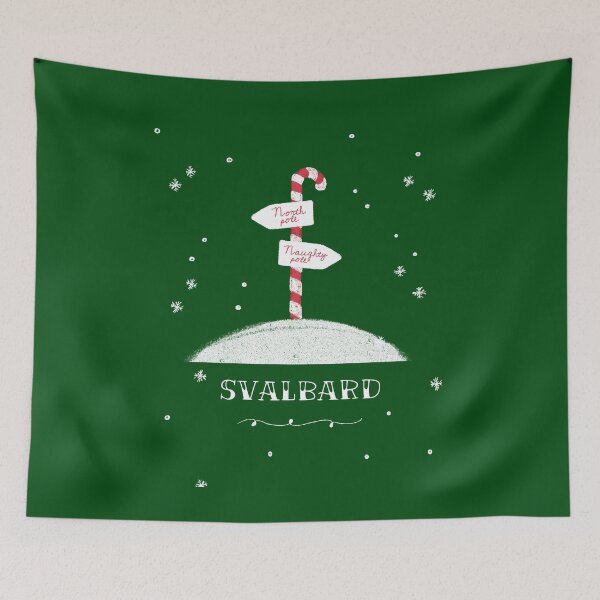 Item preview, Christmas In Svalbard Norway Candy Cane Longyearbyen Magdalenefjorden Arctic Nation Polar Bear Gateway To The North Pole designed and sold by GraTEEtude.