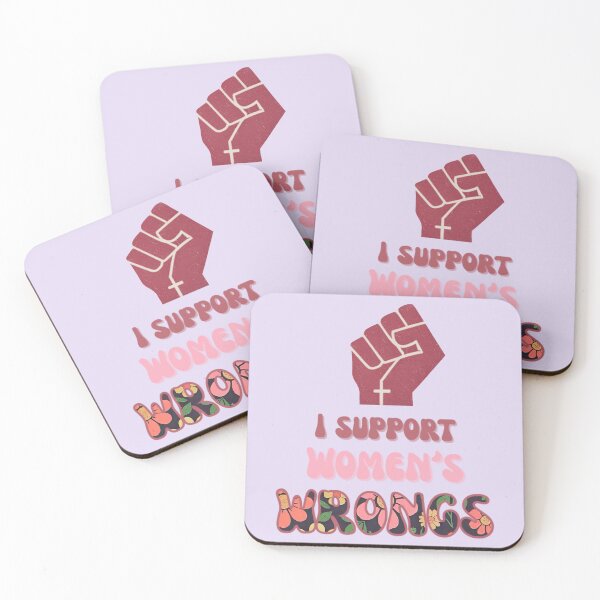 Item preview, I support women's wrongs, feminist fist  designed and sold by Nikki-Tee.