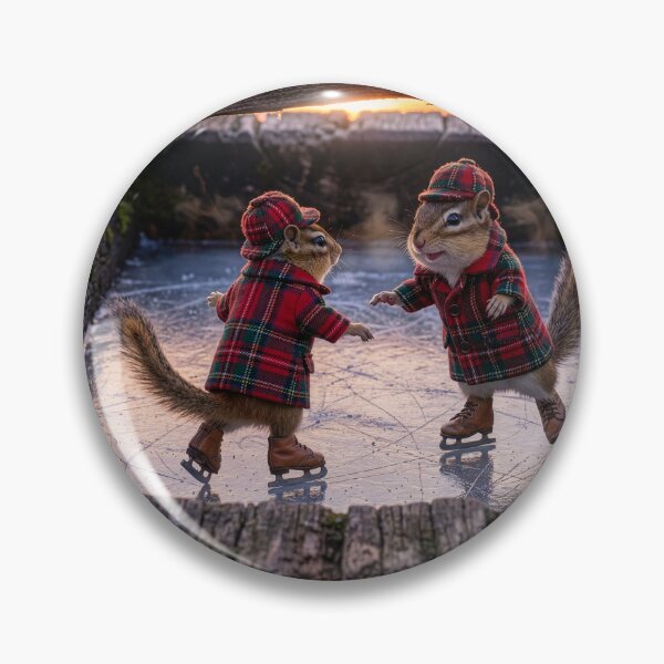 Item preview, Chipmunk Couple Ice Skating designed and sold by Tridentulus.