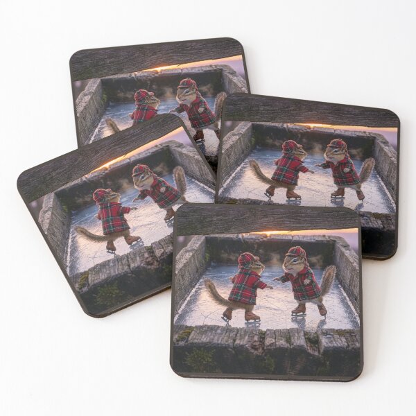 Item preview, Chipmunk Couple Ice Skating designed and sold by Tridentulus.