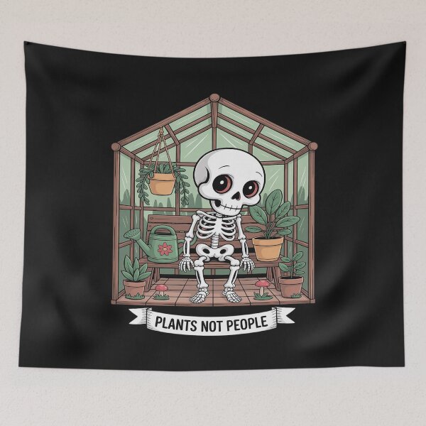 Item preview, Plants Not People Plant Lover Skeleton Gardening designed and sold by LegendsArt75.