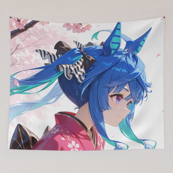 Aperçu de l'œuvre Kimono traditionnel Twin Turbo Uma Musume Pretty Derby Waifu Sakura créée et vendue par Tokyonomad.