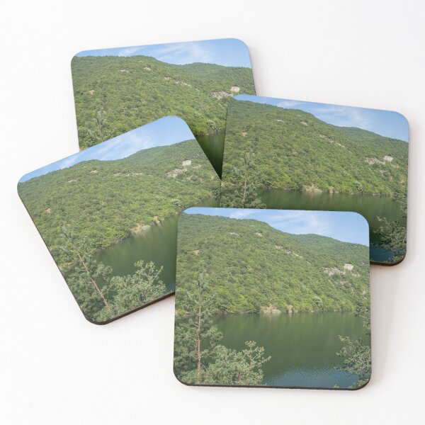 Item preview, Crisp Green Summer - Mountain Lake Framed by Pines designed and sold by Georgia Mizuleva.