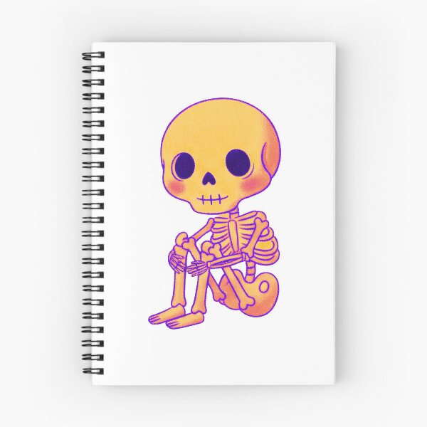 Item preview, Cute Pastel Skeleton Sitting Kawaii Spooky Illustration designed and sold by Horrify.