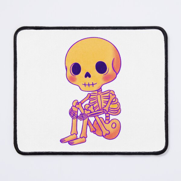 Item preview, Cute Pastel Skeleton Sitting Kawaii Spooky Illustration designed and sold by Horrify.