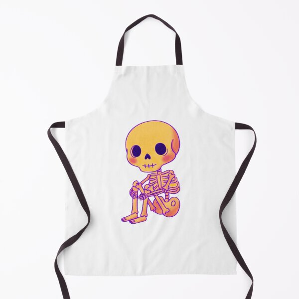 Item preview, Cute Pastel Skeleton Sitting Kawaii Spooky Illustration designed and sold by Horrify.