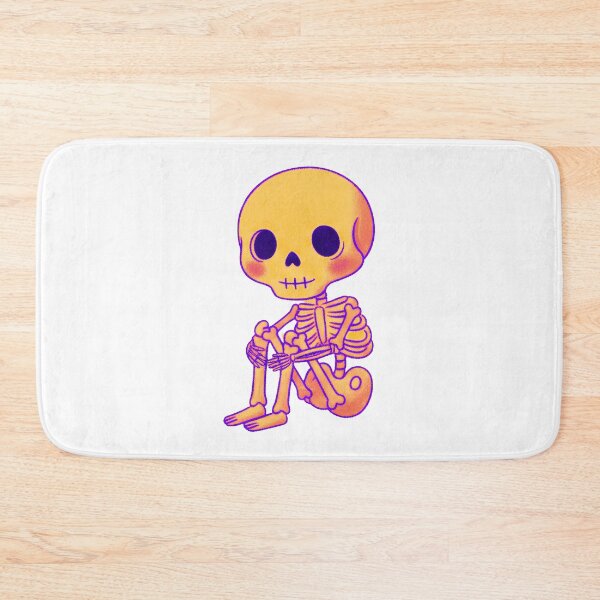Item preview, Cute Pastel Skeleton Sitting Kawaii Spooky Illustration designed and sold by Horrify.
