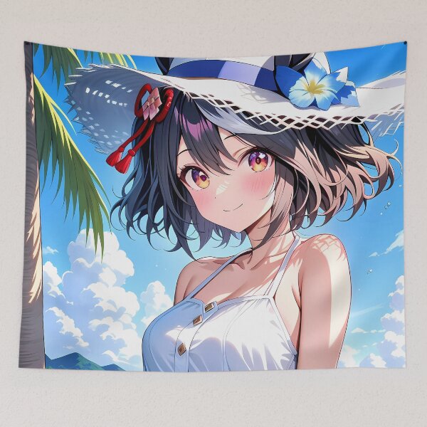 Item preview, Uma Musume Kitasan Black Pretty Derby Summer Dress Seaside Kawaii Anime Girl Waifu designed and sold by Tokyonomad.