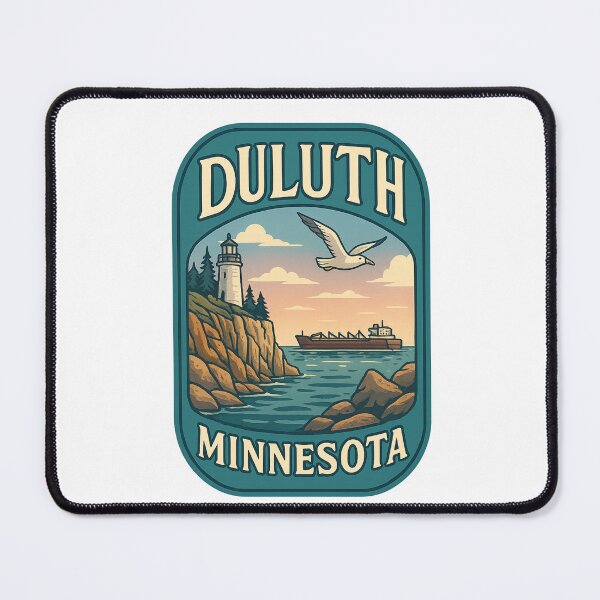 Item preview, Duluth Minnesota Lighthouse and Lake Superior Freighter designed and sold by Aryabek.