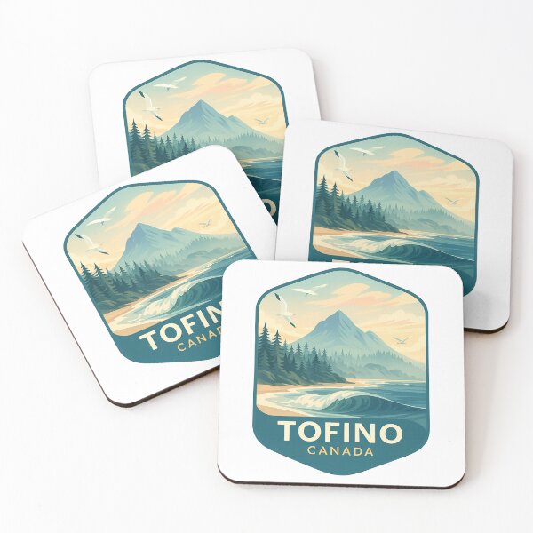 Item preview, Tofino Canada Coastal Beach with Mountains and Seabirds designed and sold by Aryabek.