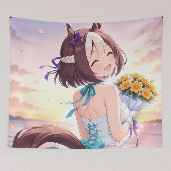 Item preview, Special Week Uma Musume Pretty Derby Anime Girl Sunset Bride designed and sold by Tokyonomad.