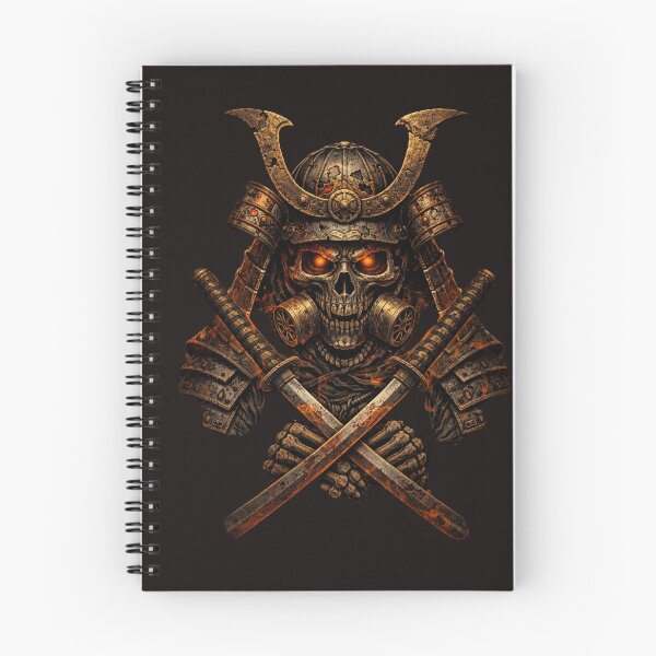 Item preview, Demonic Samurai Skull – Infernal Ronin with Crossed Katanas designed and sold by Sksticker991.