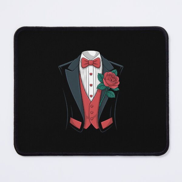 Item preview, Happy Tuxedo Vest With Rose Flower Valentine's Day designed and sold by EllenJast.