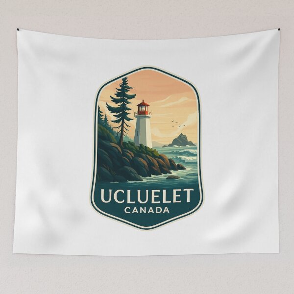 Item preview, Ucluelet Canada Lighthouse and Coastal Forest Headlands designed and sold by Aryabek.