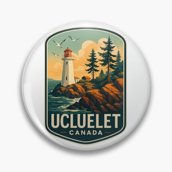 Item preview, Ucluelet Canada Lighthouse with Rocky Shoreline and Pines designed and sold by Aryabek.