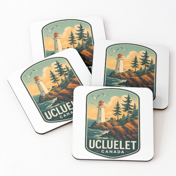 Item preview, Ucluelet Canada Lighthouse with Rocky Shoreline and Pines designed and sold by Aryabek.