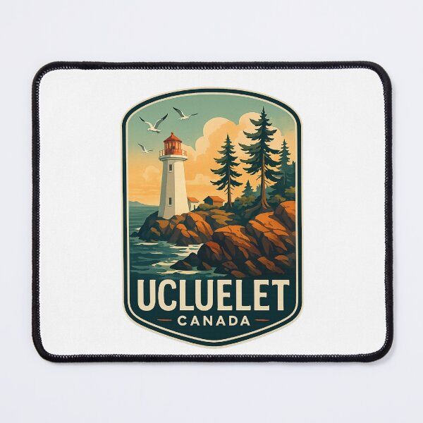 Item preview, Ucluelet Canada Lighthouse with Rocky Shoreline and Pines designed and sold by Aryabek.