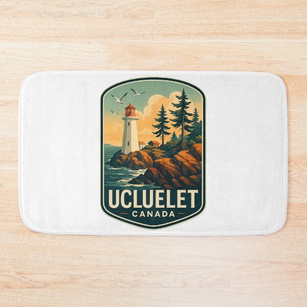 Item preview, Ucluelet Canada Lighthouse with Rocky Shoreline and Pines designed and sold by Aryabek.