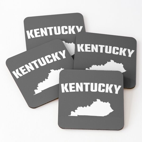 Item preview, Kentucky Pride - Bold White State Silhouette & Text designed and sold by mashmosh.