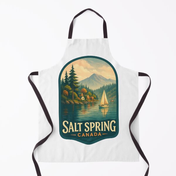 Item preview, Salt Spring Canada Coastal Village with Mountains and Sailboats designed and sold by Aryabek.