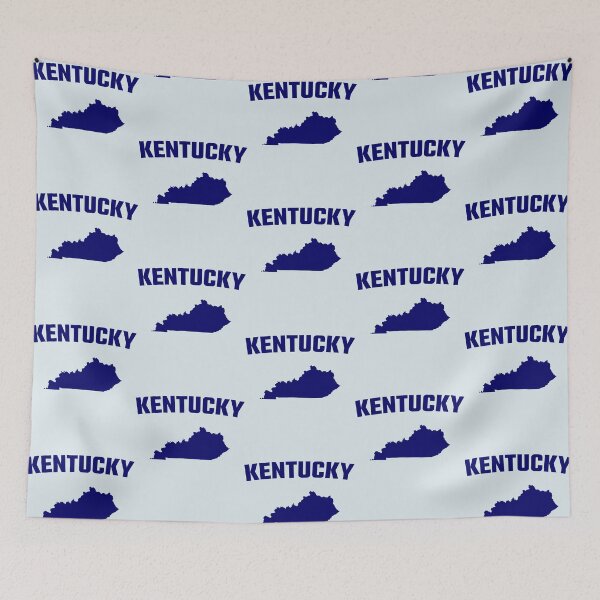 Item preview, Kentucky State Pride - Classic Blue Silhouette & Varsity Text designed and sold by mashmosh.