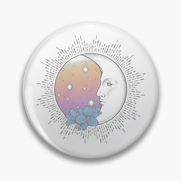 Item preview, Galaxy Flower Moon Dreamy Cosmic Illustration Design designed and sold by buikemaariella.