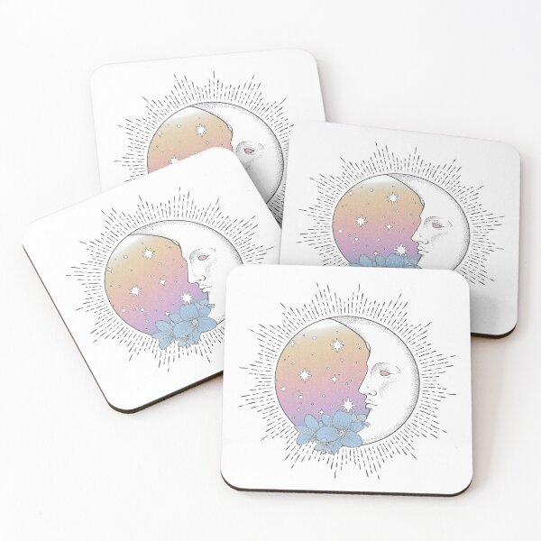 Item preview, Galaxy Flower Moon Dreamy Cosmic Illustration Design designed and sold by buikemaariella.