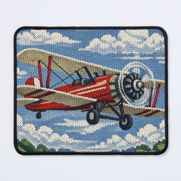Item preview, Vintage airplane, knitting pattern designed and sold by Mauswohn.