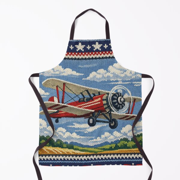 Item preview, Vintage airplane, knitting pattern designed and sold by Mauswohn.
