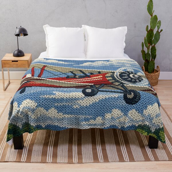 Item preview, Vintage airplane, knitting pattern designed and sold by Mauswohn.