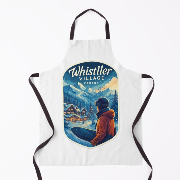 Item preview, Snowy Slopes and Winter Lodges in Whistler Village, British Columbia designed and sold by Aryabek.